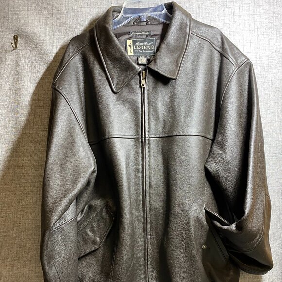 Eddie Bauer Leather Bomber Jacket 3X/Tall - Picture 1 of 11